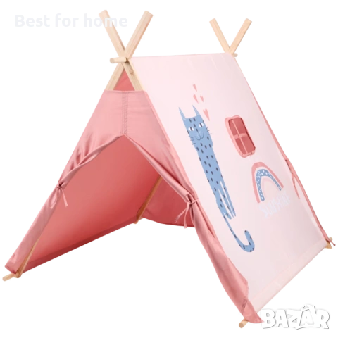 Детска палатка за игра 101 x 106 x 106 см-розова