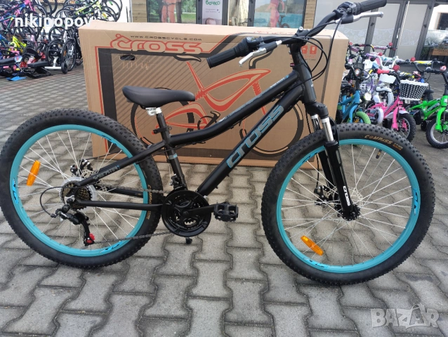 CROSS Алуминиев велосипед 24" SPEEDSTER boy 2db черен/син