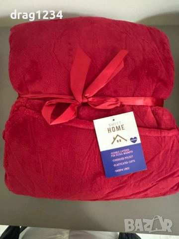 🧣 Дебело зимно одеяло с ръкави и качулка TOP QUALITY HOME SWEET, снимка 4 - Други - 52562274