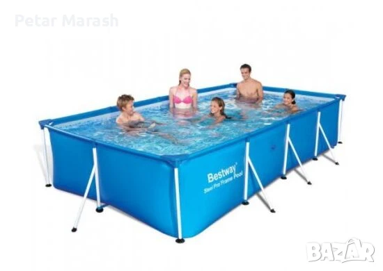 Сглобяем Басейн Bestway 56424 Steel Pro 400x211x81см с Филтърна Помпа, снимка 3 - Басейни и аксесоари - 50723363