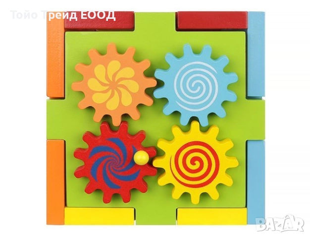Дървено образователно кубче-сортер, снимка 4 - Образователни игри - 52671366