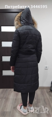Зимно яке с естествен косъм , снимка 2 - Якета - 52630524