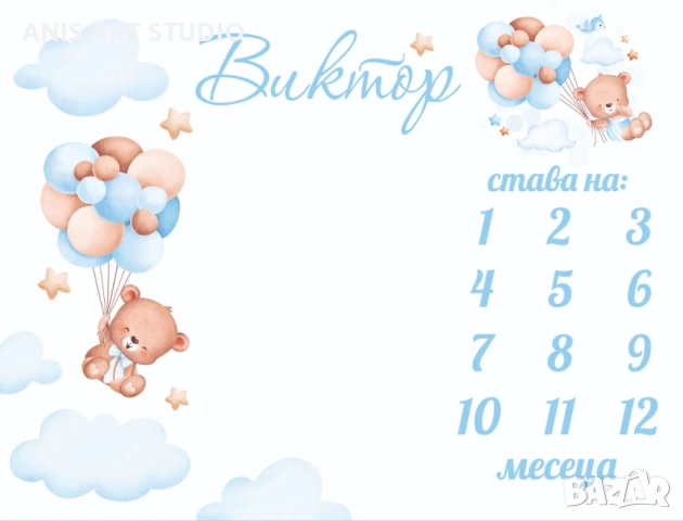 Платно за месечинки/Платно за снимки на бебето/Месечинка