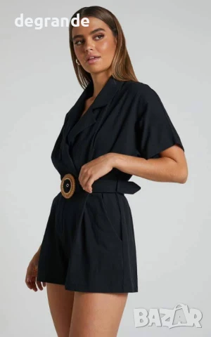 Черен Гащеризон с колан, снимка 2 - Гащеризони - 50797172