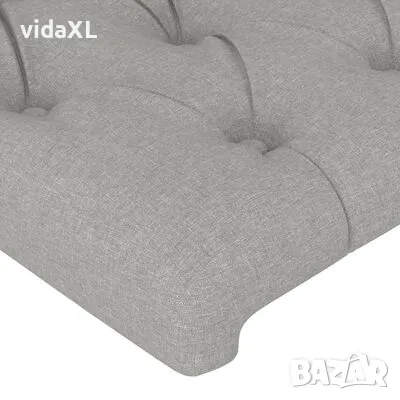 vidaXL Горни табли за легло, 4 бр, светлосива,80x7x78/88 см, плат（SKU:3116674）, снимка 3 - Спални и легла - 48815502