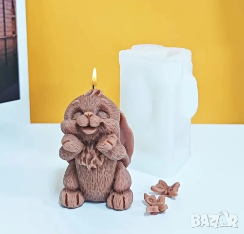 Молд зайче с пеперуда (1), снимка 2 - Форми - 53039785