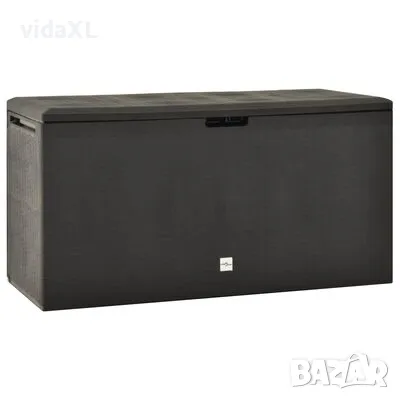 vidaXL Градински сандък за съхранение, антрацит, 114x47x60 см（SKU:49446）, снимка 2 - Градински мебели, декорация  - 48784005