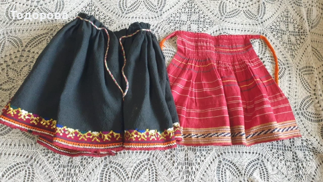 Автентични детски- кърлянка и престилка от Хърцайска носия, снимка 6 - Антикварни и старинни предмети - 53400784