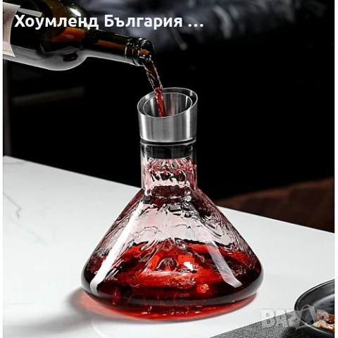 Декантер - бутилка за вино и уиски с 3D планина, снимка 8 - Чаши - 54302684
