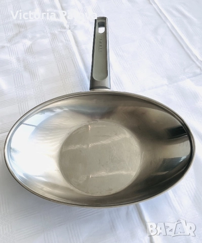 Тиган уок TEFAL 4 YOU Франция неръждаема стомана 18/10, снимка 10 - Съдове за готвене - 51507174