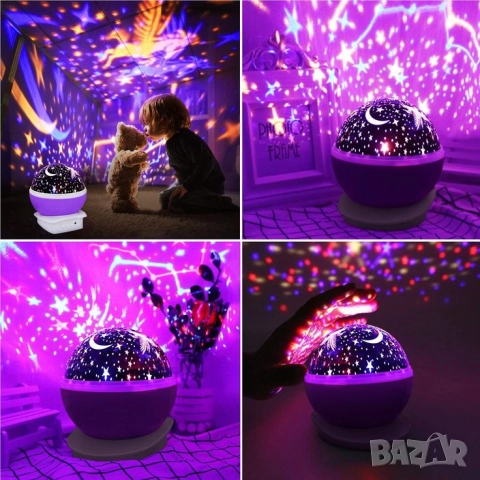 Нощна лампа детски планетариум
