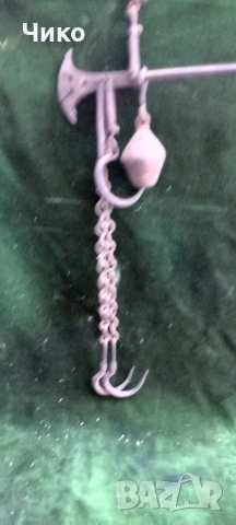 Стар турски кантар със куки, снимка 2 - Антикварни и старинни предмети - 54120008