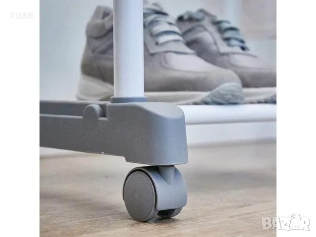 НОВИ! Двоен щендер закачалка за дрехи с поставка за обувки регулируем, снимка 4 - Закачалки - 50148910