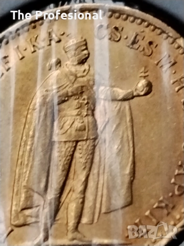 Златна монета 10 крони 1906