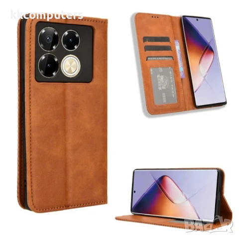 Infinix Note 40 Pro 5G Magnetic Buckle Retro Texture Кожен Калъф и Протектор, снимка 4 - Калъфи, кейсове - 50767553