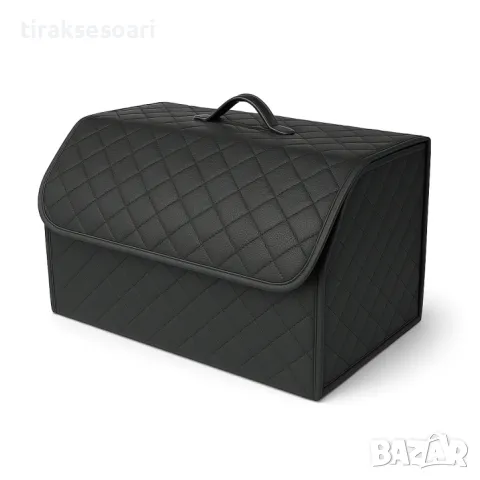 Черно с черно органайзер за багажник кутия за съхранение 55x30x30 см