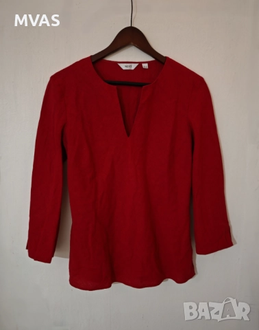 Дамска ленена червена блуза S размер