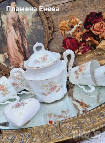 Антикварен порцеланов сет, снимка 5 - Антикварни и старинни предмети - 53092391