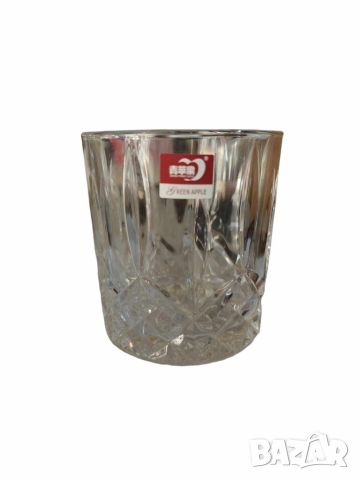 Комплект от деликатно стъкло,6 чаши и купа за лед с удобни щипки, снимка 6 - Чаши - 46397040