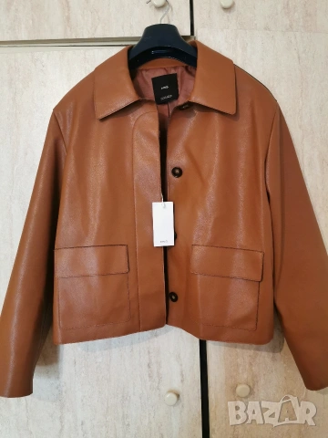 дамско кожено яке на MANGO размер хл , снимка 5 - Якета - 54186743