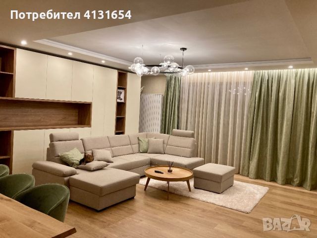П-образен диван с табуретка, снимка 1 - Дивани и мека мебел - 46224649