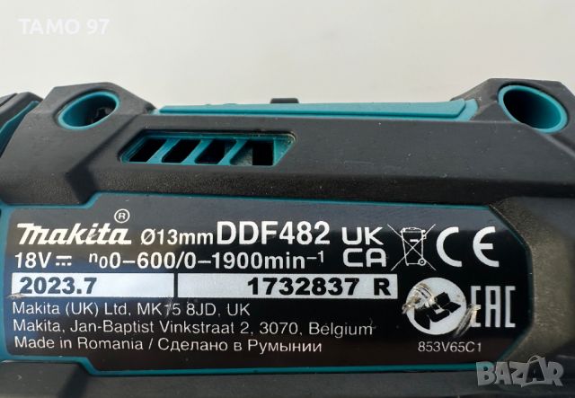 Makita DDF482 - Акумулаторен винтоверт 18V като нов!, снимка 4 - Винтоверти - 46678551