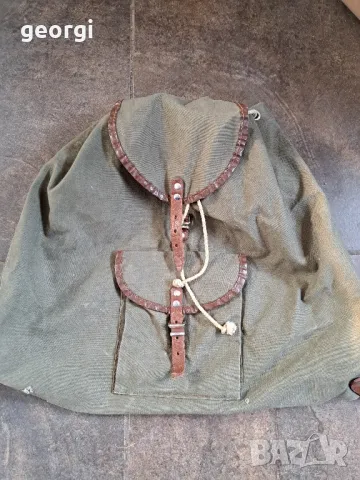 ретро малка брезентова туристическа раница 22/5, снимка 2 - Раници - 49234931