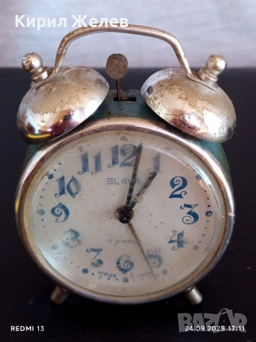 Винтидж механичен будилник СЛАВА СССР рядък за КОЛЕКЦИОНЕРИ 51140, снимка 7 - Антикварни и старинни предмети - 51823811