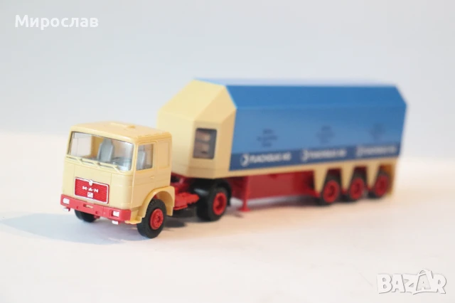 HERPA  1:87 H0 MAN  КАМИОН ТИР ИГРАЧКА МОДЕЛ, снимка 4 - Колекции - 49742859