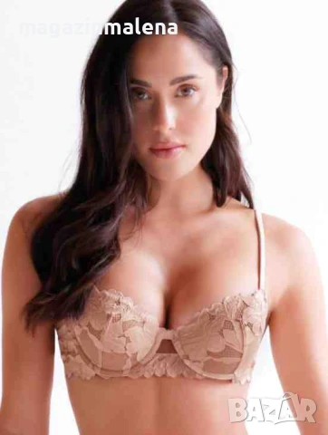 Love&bra 80D,85D,90D,95D,100D черен,телесен италиански дантелен сутиен голям размер балконет , снимка 2 - Бельо - 10964655