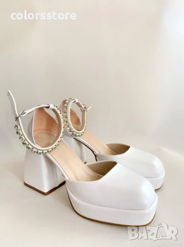 Сандали на ток - бяла кожа - VSN1 - ток 9см

, снимка 3 - Сандали - 51021383