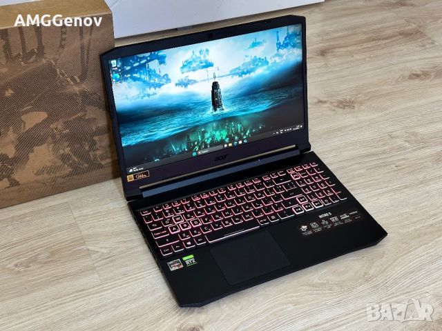 15.6'FHD IPS 144Hz/RTX 3060/Ryzen 7-5800H/Acer Nitro 5/24GB DDR4/1TB, снимка 2 - Лаптопи за игри - 45964662