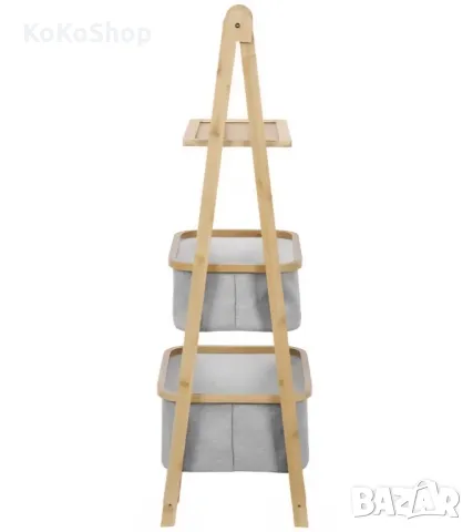 Сгъваема бамбукова етажерка за играчки:45.5х107 см. детска етажерка, снимка 3 - Мебели за детската стая - 50436833