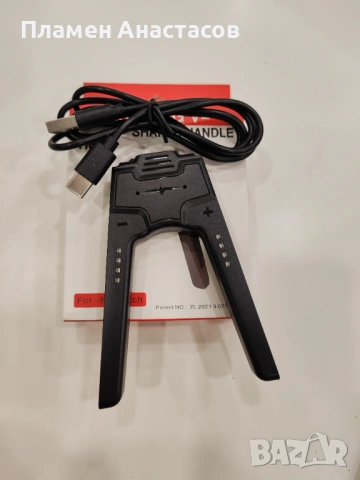 Joy-Con Charging Grip за Nintendo Switch / OLED – V-образен charging dock с USB-C (черен), снимка 4 - Аксесоари - 53645865