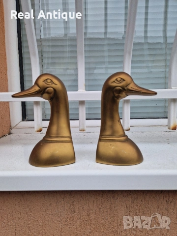 Чифт страхотни антикварни бронзови фигури статуетки стопери за книги , снимка 2 - Антикварни и старинни предмети - 54214385