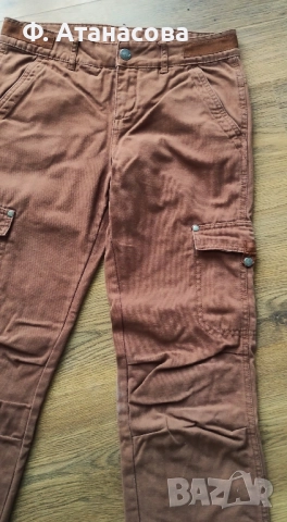 Страхотен ватиран панталон за зимата, 100% памук, размер 146-152, 10-11 години, като нов, снимка 3 - Детски панталони и дънки - 51799876