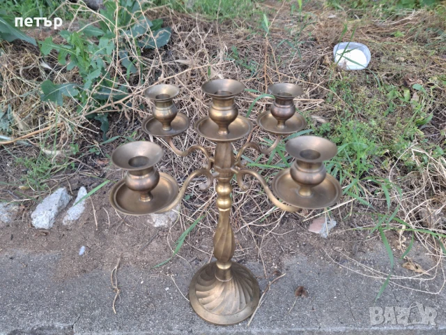 Свещник петица, снимка 2 - Декорация за дома - 50566598