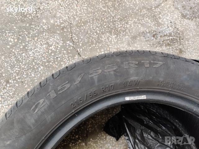 4 броя летни гуми 215 55 17 Pirelli Cinturato P7 , снимка 4 - Гуми и джанти - 54007186