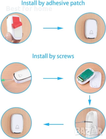 Водоустойчив външен безжичен звънец, снимка 4 - Друга електроника - 50647947