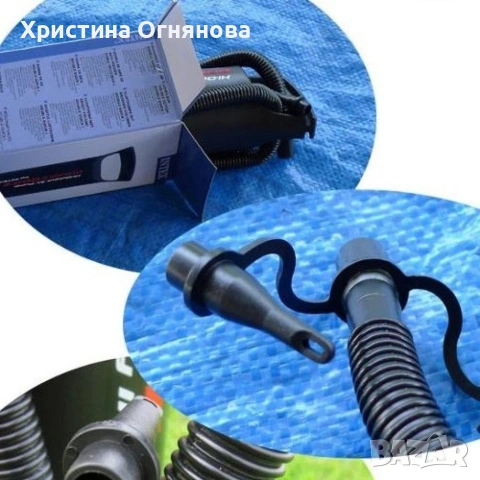 Ръчна помпа за надуване INTEX 68612 с вентилационен маркуч и 3 броя накрайници, снимка 4 - Надуваеми легла - 53858229