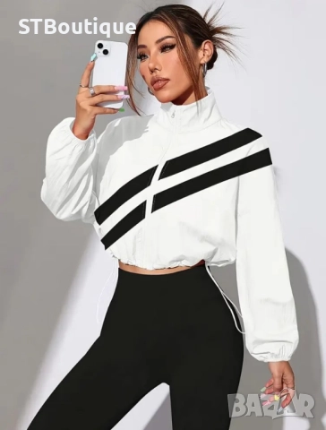 🧥 Спортно яке с цип и регулируем подгъв – STBoutique, снимка 5 - Спортни екипи - 52343304