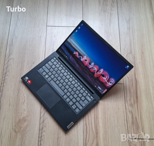 14' Lenovo Ryzen 5 5500U/16GB/512GB SSD/AMD Radeon/Бат. 5ч., снимка 3 - Лаптопи за дома - 53843549