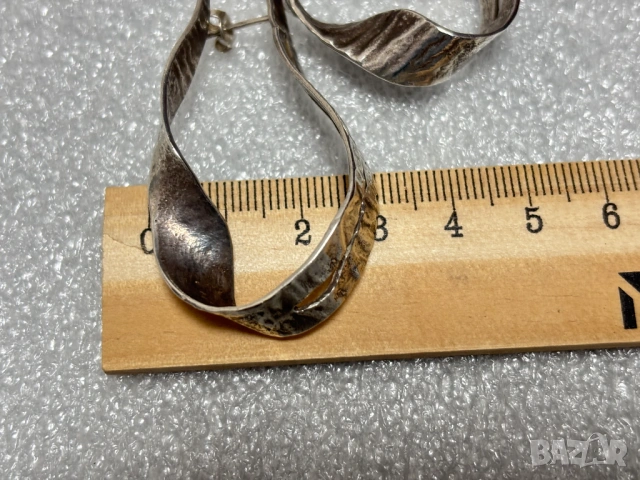 Сребърни Обеци (проба 925)-15,69 грама, снимка 11 - Обеци - 53518831