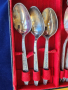 прибори от мелхиор, дълбоко послебрени, тежки, мод.Флора, СССР, 24 бр., снимка 2