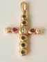 Златен кръст с Диаманти и Рубини-ръчна изработка , снимка 2