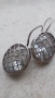 Сребърни обеци с циркони , снимка 1