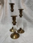 Елегантен комплект винтидж бронзови свещници (3 бр.) в стил Hollywood Regency., снимка 9
