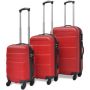 vidaXL Комплект твърди куфари от три части червен 45,5/55/66 см(SKU:91143, снимка 1 - Други стоки за дома - 45852847