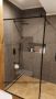 параван за баня с  закалено антиваровик стъкло  черен профил и обков, снимка 1 - Душ кабини и вани - 46006412