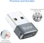 Blukar USB C женски към USB мъжки адаптер, [3 пакета] Тип C към USB A конвертор за бързо зареждане и, снимка 4